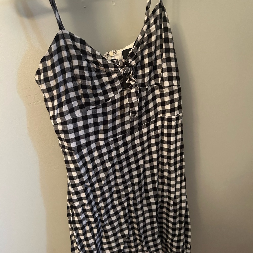 Lulu's Monochrome Checkered Dress